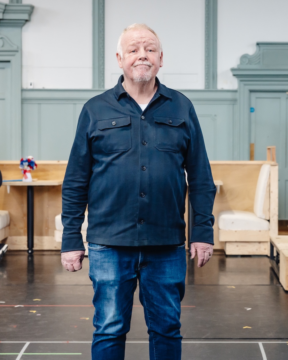 Les Dennis in Waitress rehearsals, credit Danny Kaan